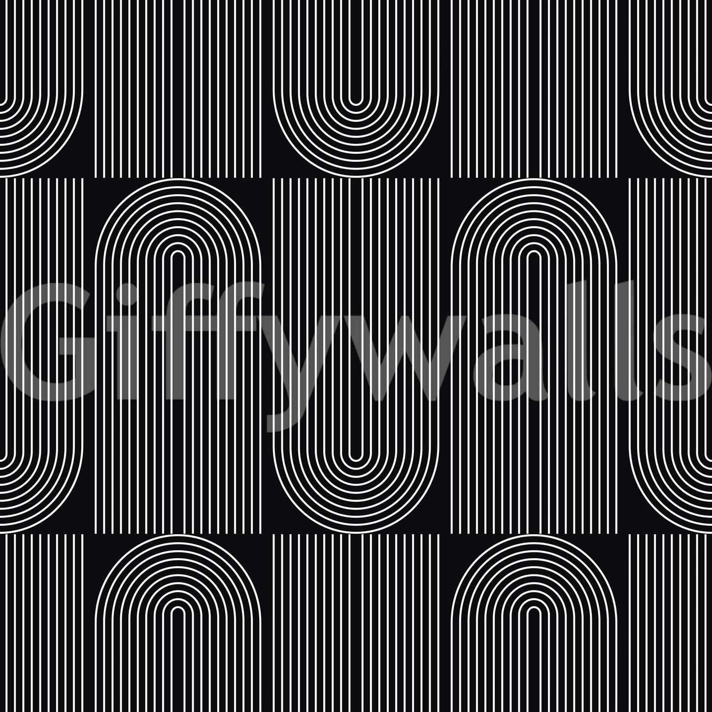 Stylish repeating pill outlined wallpaper in mono tone.
