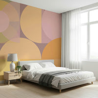 Soft pastel hues form a calming, repeating pattern in this abstract Geometric Wallpaper.