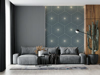 Modern fanning pattern Geometric Radiance wallpaper for contemporary spaces.