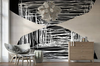 A beautiful modern art wall mural of abstract motion.