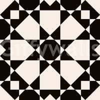 Stylized star geometric wallpaper in classic art deco.
