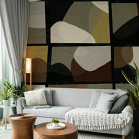 Curved and angular mural art

