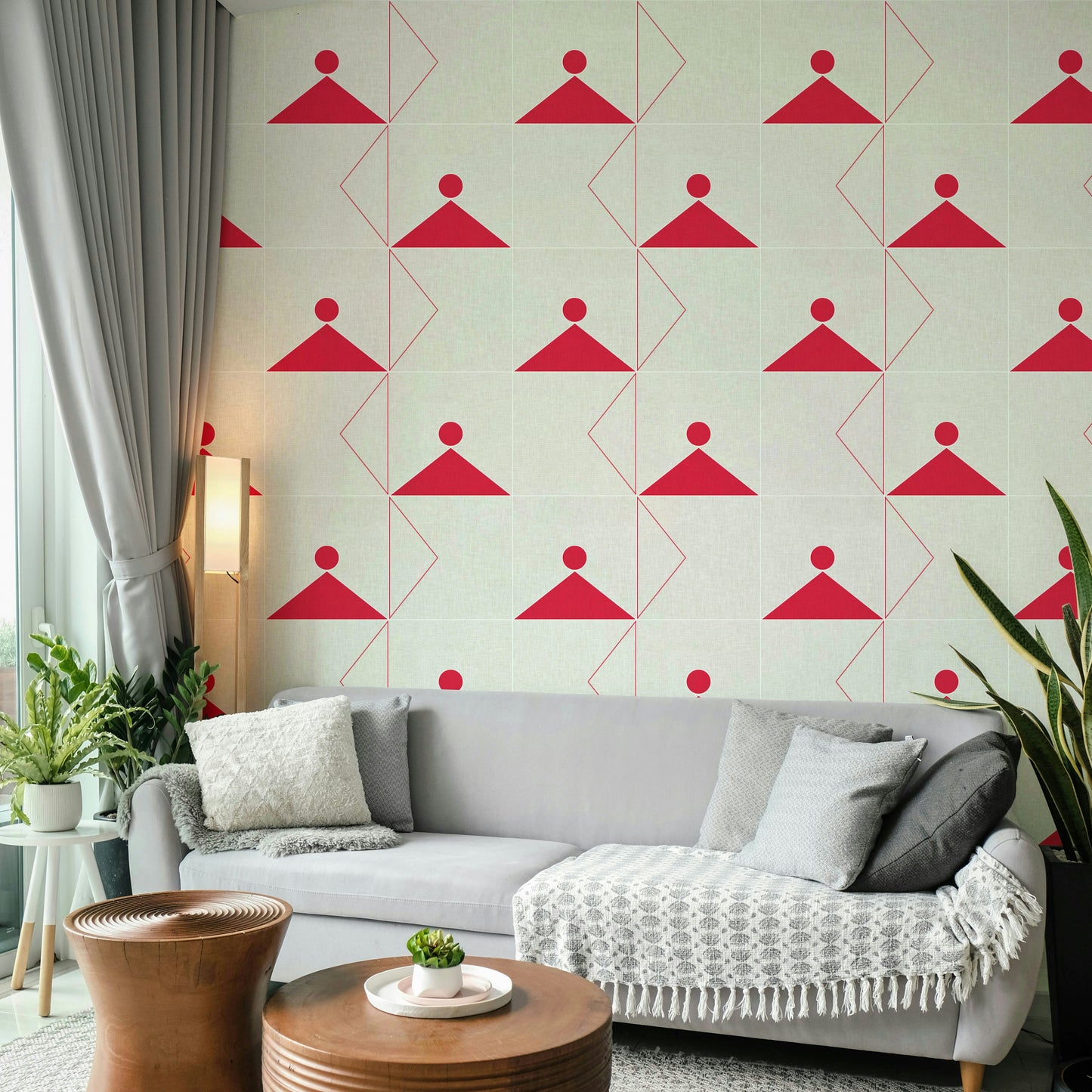Geometric Textile Wallpaper⁠