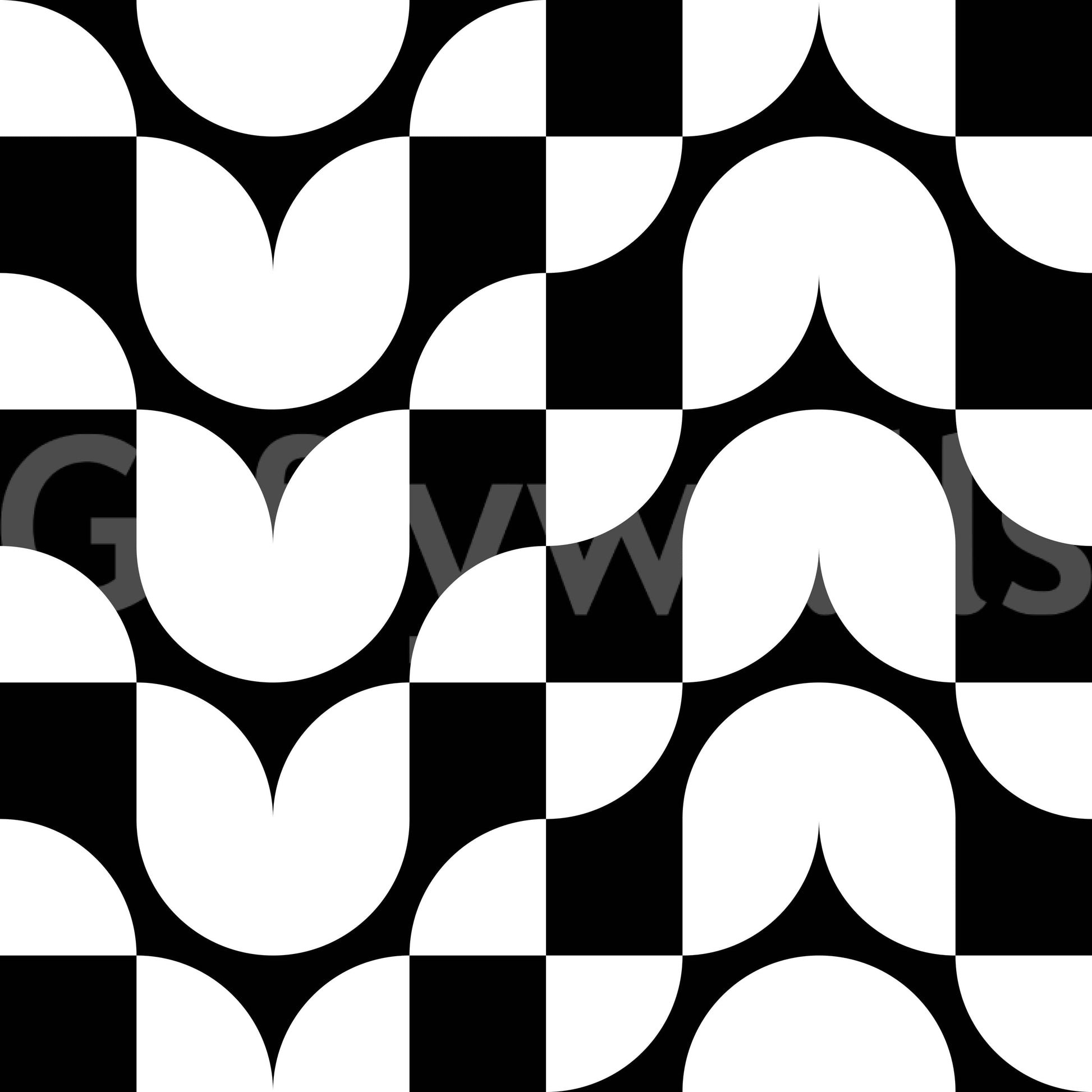 Graphic art deco tulip pattern wallpaper for modern homes.
