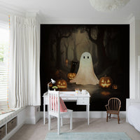 Ghost and Black Cat Wall Mural unique style
