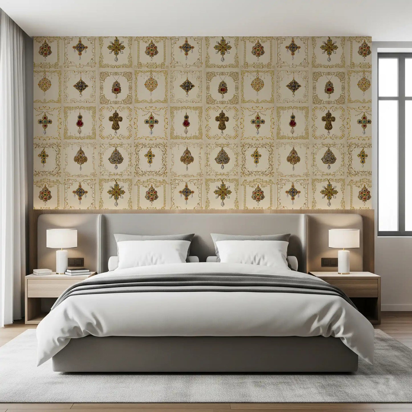 Gilded Relics Pattern Wall Mural