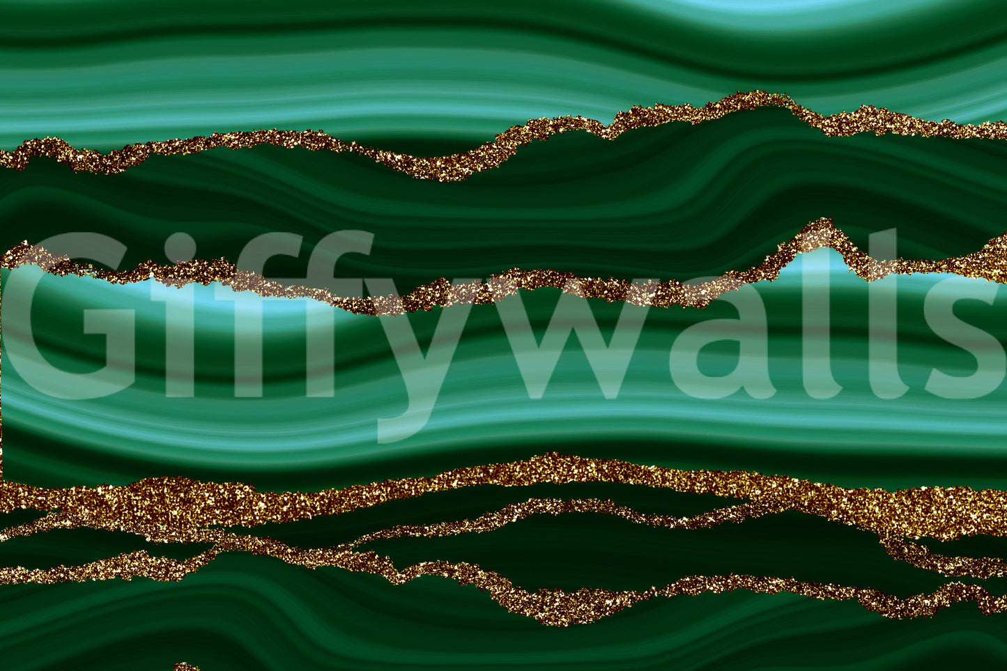 The wallpaper features a subtle, gold-veined pattern.

