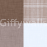 Gingham Mocha Borwn Linen Texture Country Wallpaper⁠