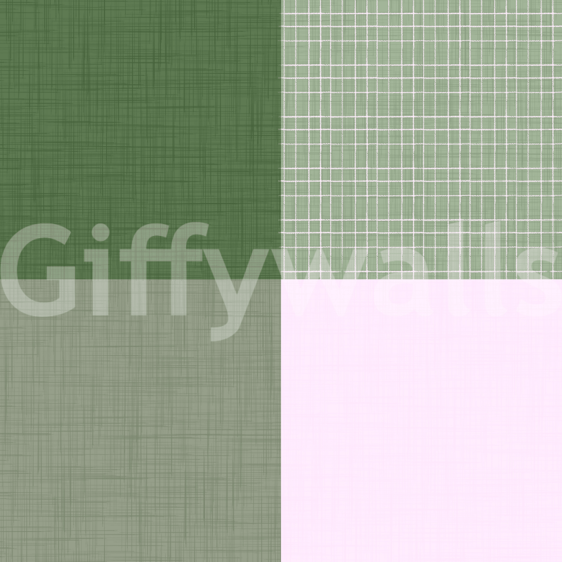 Gingham Sage Linen Texture Country Wallpaper⁠