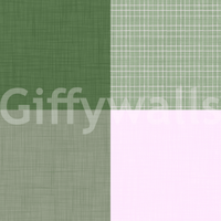 Gingham Sage Linen Texture Country Wallpaper⁠