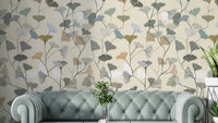 Ginkgo Leaves Pattern Wallpaper Mural
