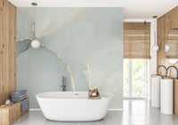 Minimalist Grey Alcohol Ink Pattern Mural
