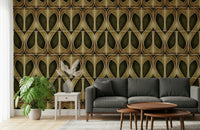 Sophisticated bronze tones Softy Dèco Geometries Gold Chic mural.