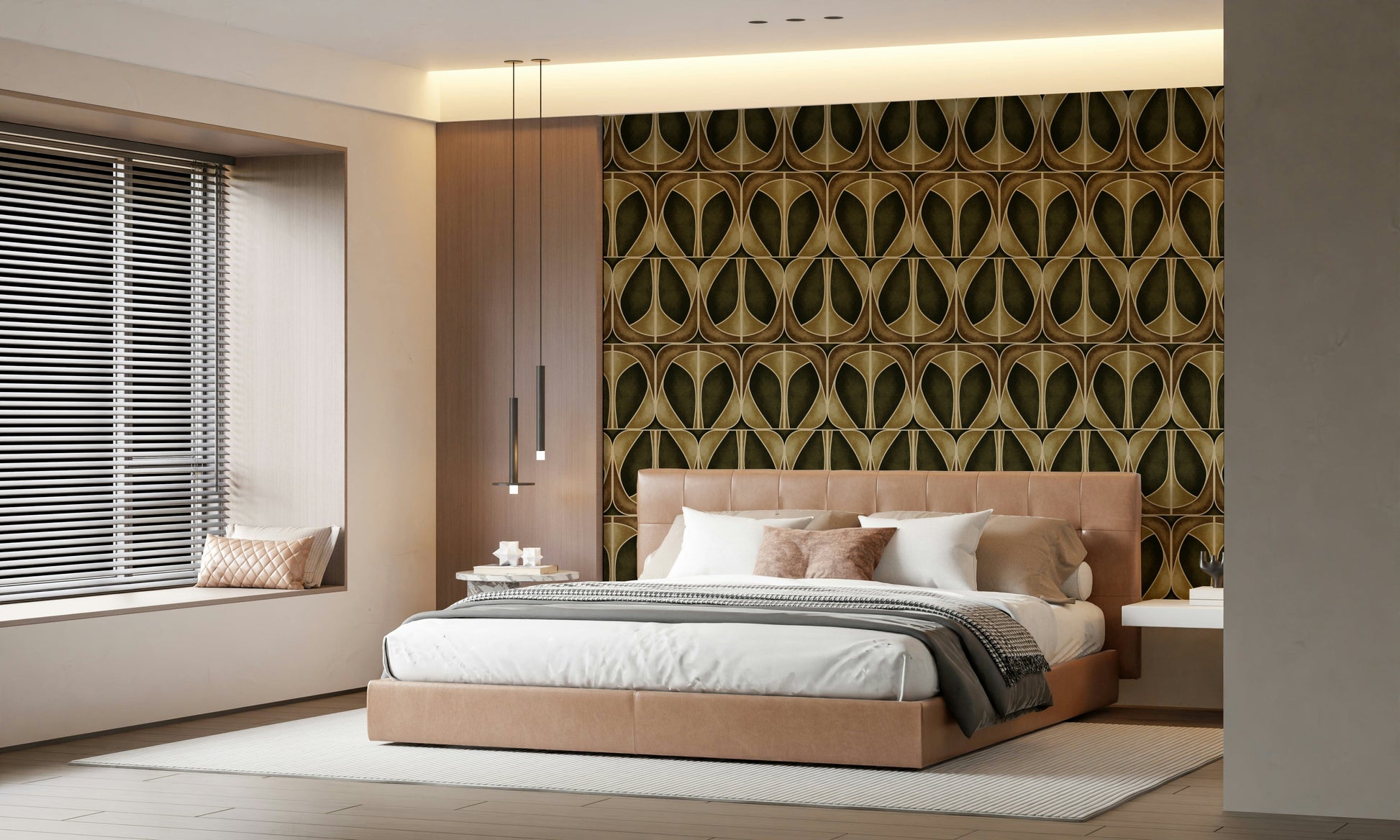 Chic geometric arches Softy Dèco Geometries Gold Chic mural.