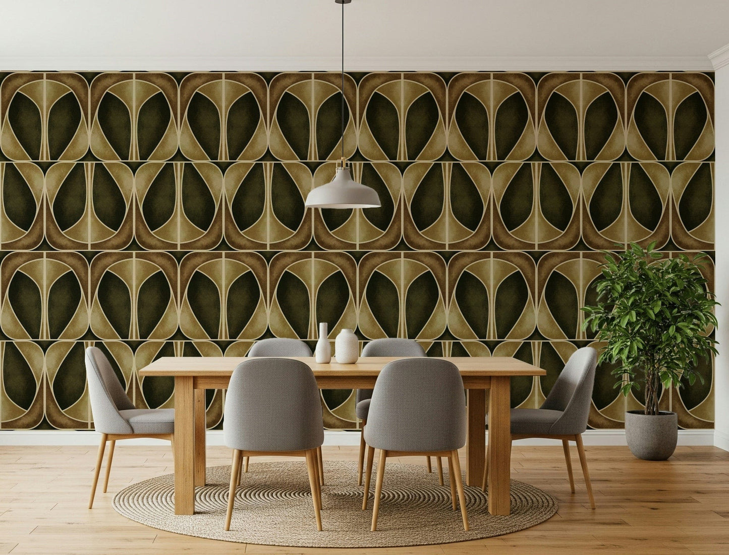 Premium home decor Softy Dèco Geometries Gold Chic mural.