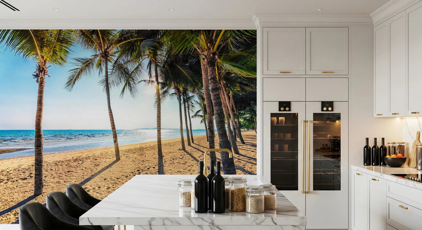 Golden Beach Palms Wall Mural