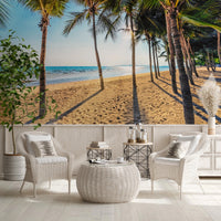 Golden Beach Palms Wall Mural