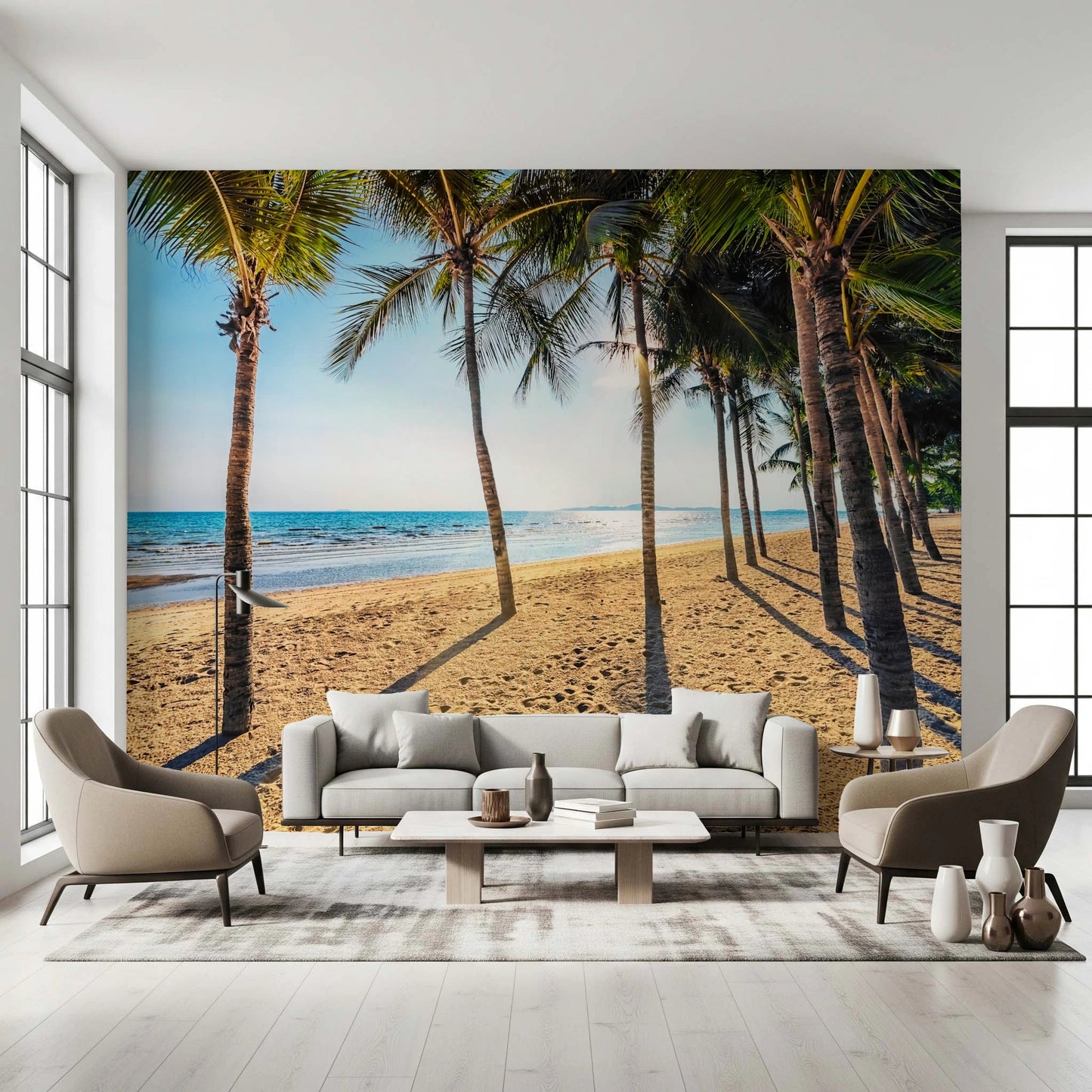 Golden Beach Palms Wall Mural