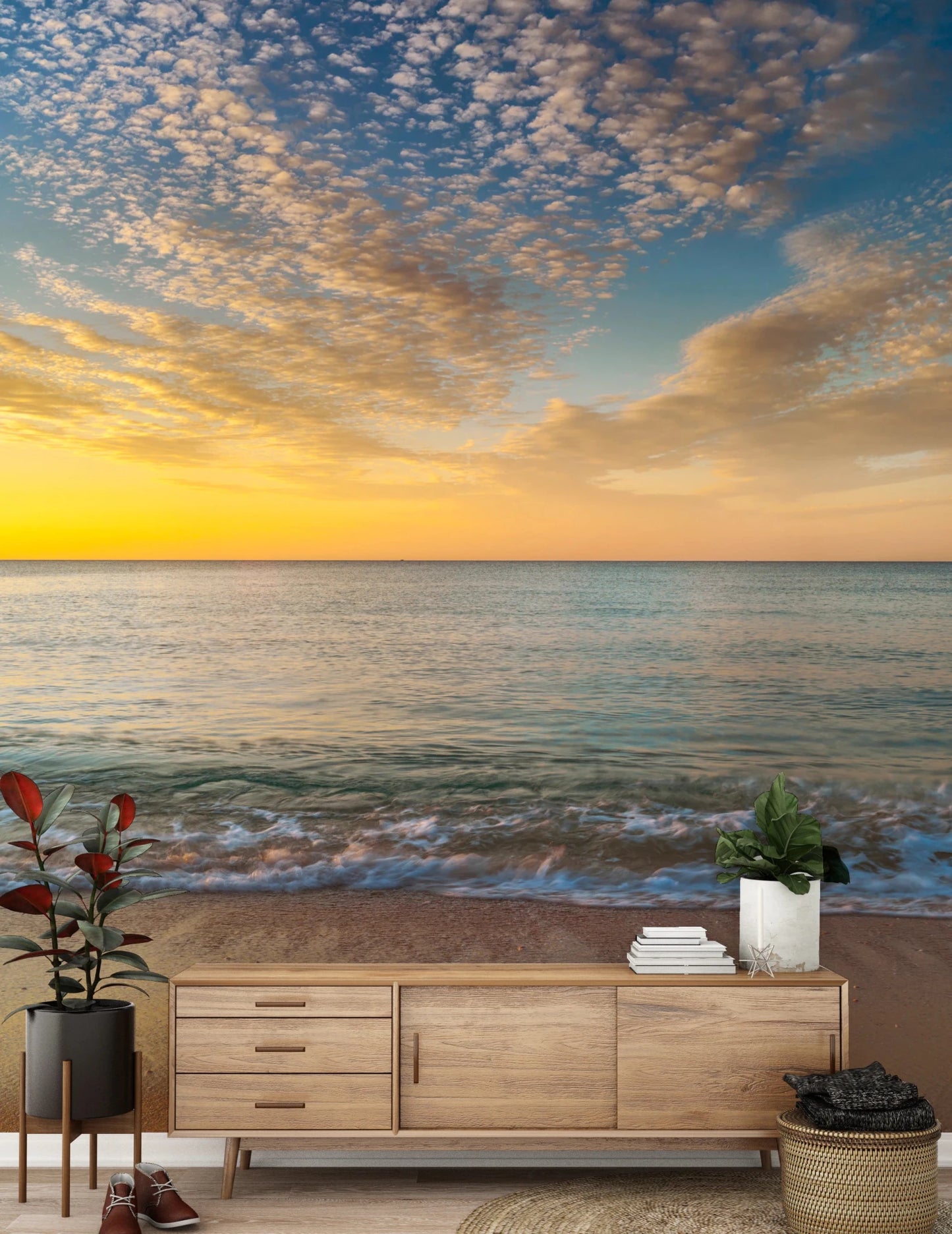 Golden Beach Sunrise Wall Mural