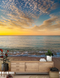 Golden Beach Sunrise Wall Mural