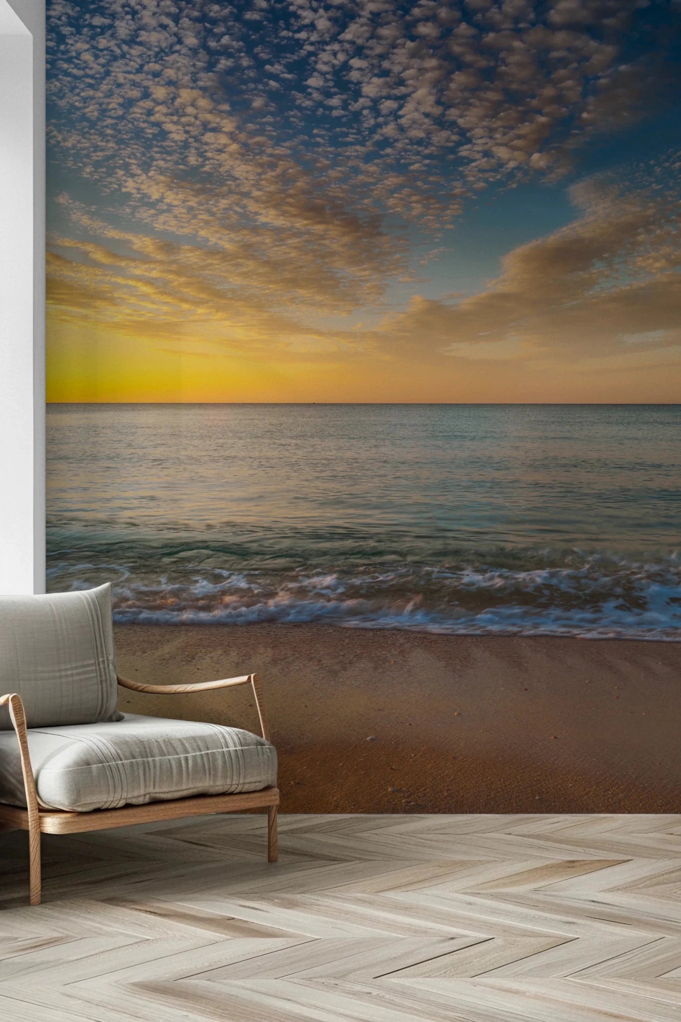 Golden Beach Sunrise Wall Mural