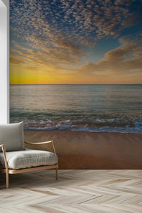 Golden Beach Sunrise Wall Mural