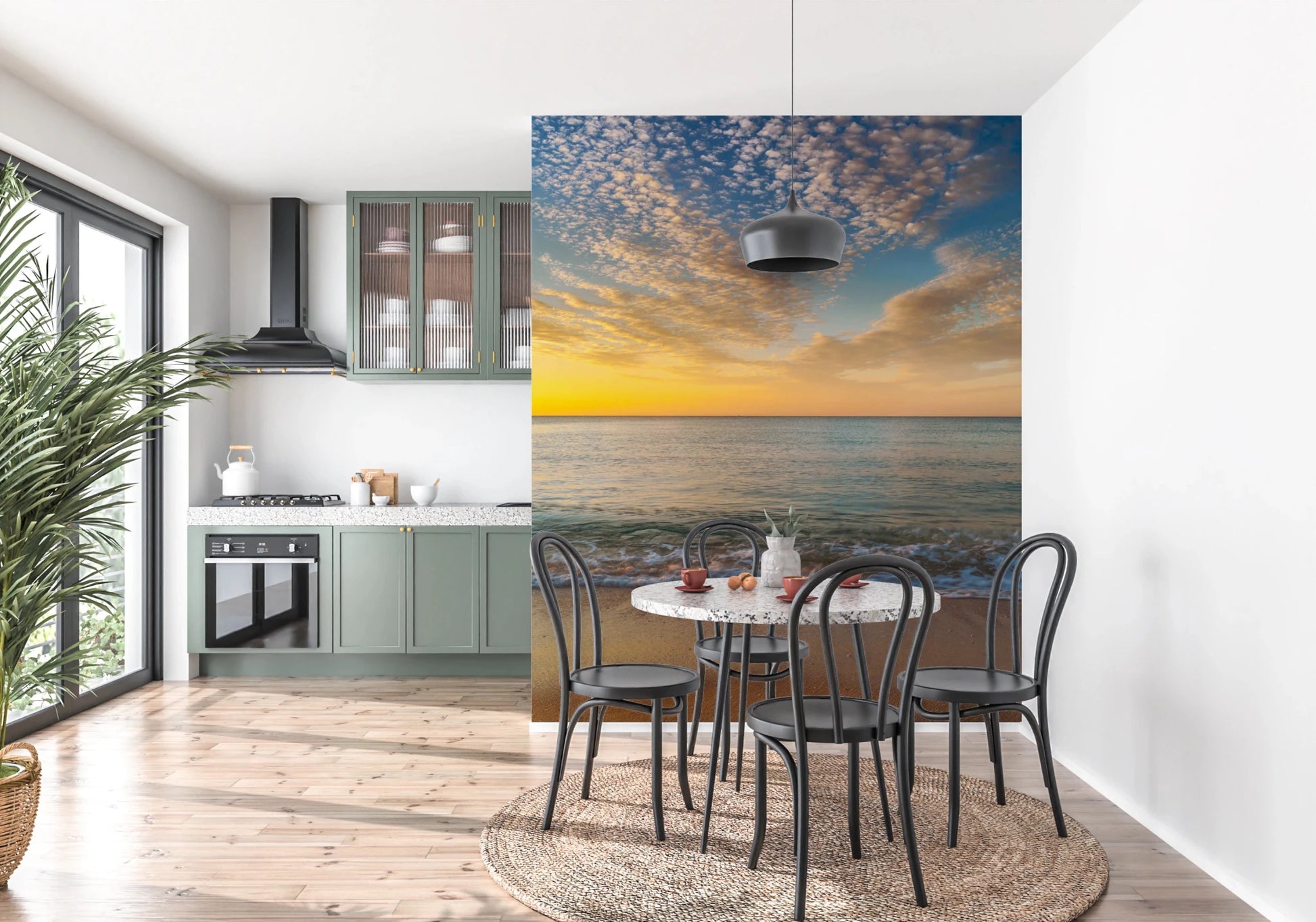 Golden Beach Sunrise Wall Mural