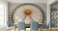 Golden Sunset Wall Mural – Beautiful mural highlighting the warmth of evening light with a bicycle silhouette.