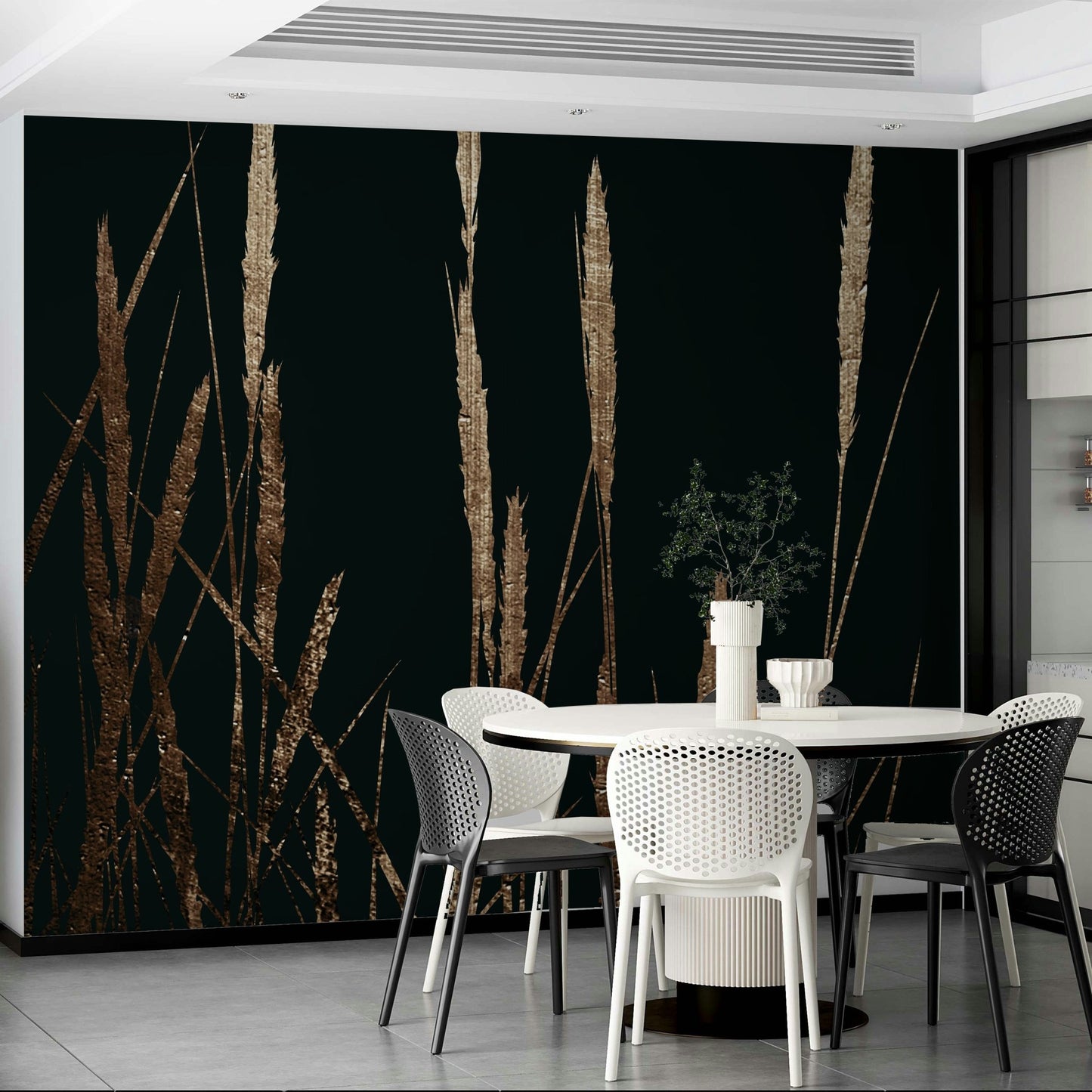 Wall covering evoking peace and natural splendor.
