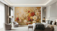 A classic floral wallpaper for walls.

