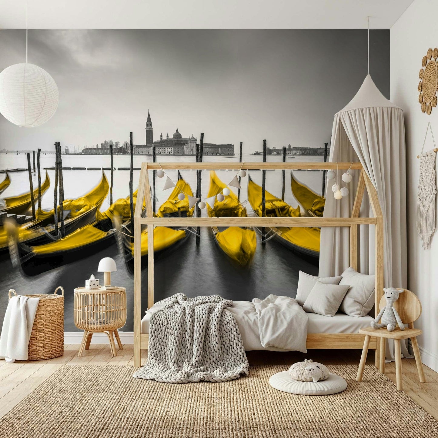 Venice in Contrast photo wallpaper, long exposure motion blur, unique decor.