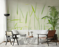A graceful subtle pattern wall mural in warm, natural tones.

