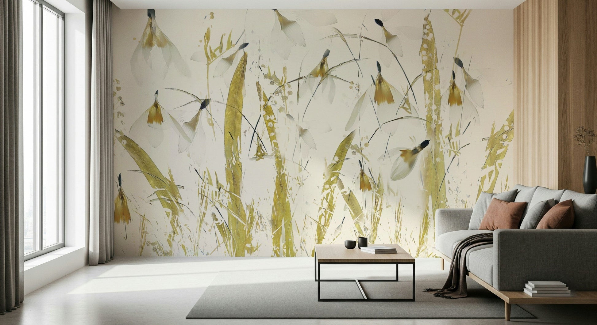 A serene subtle texture wall mural for your decor.


