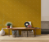 Deep saffron yellow Golden Haze Texture wall decor subtly dotted fibrous material