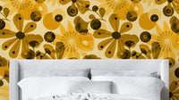 Golden Hour Bloom floral wallpaper for walls

