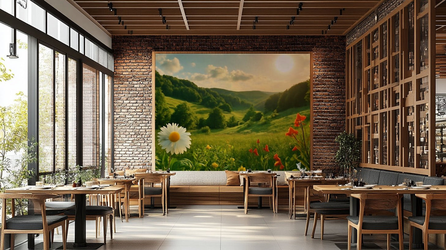 Warm floral design with soft tones
