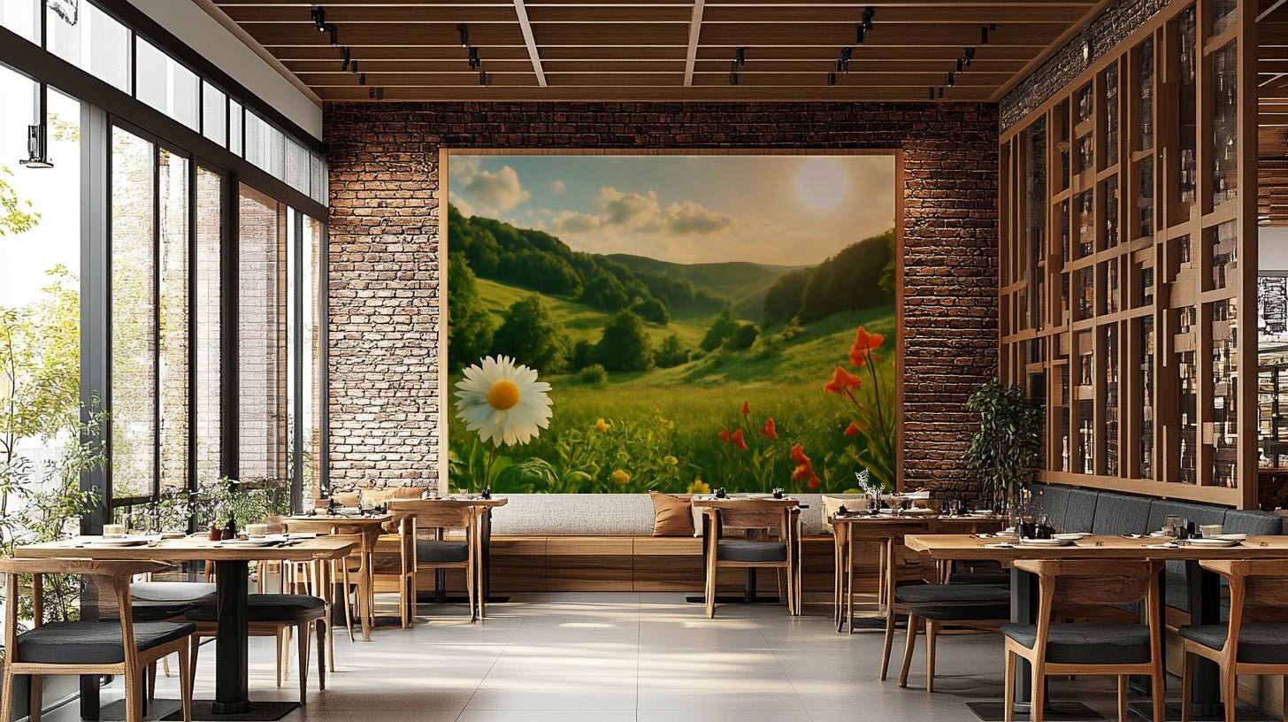 Warm floral design with soft tones
