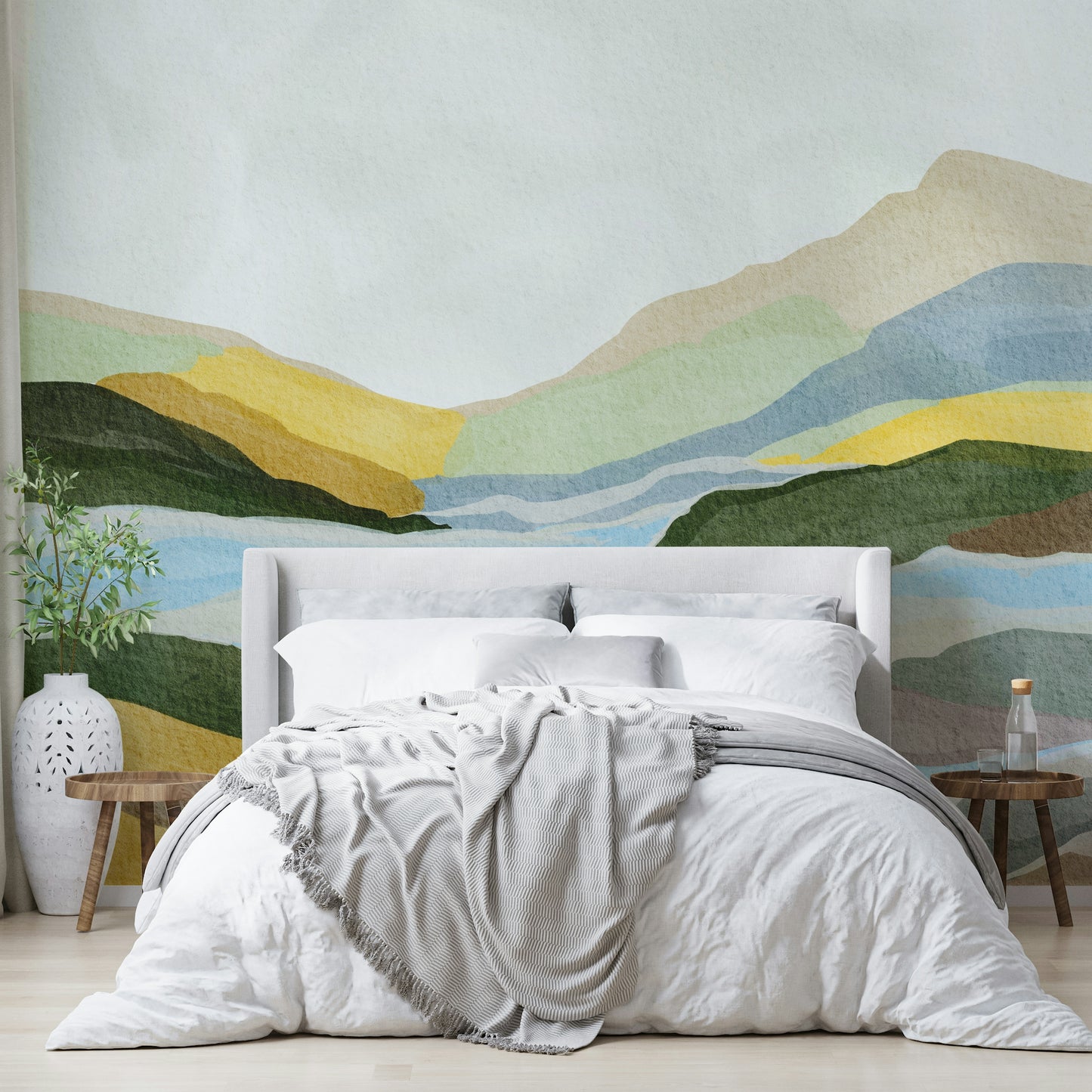 Living room sunset wallpaper

