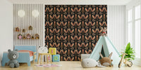 Majestic phoenix wall mural in golden tones

