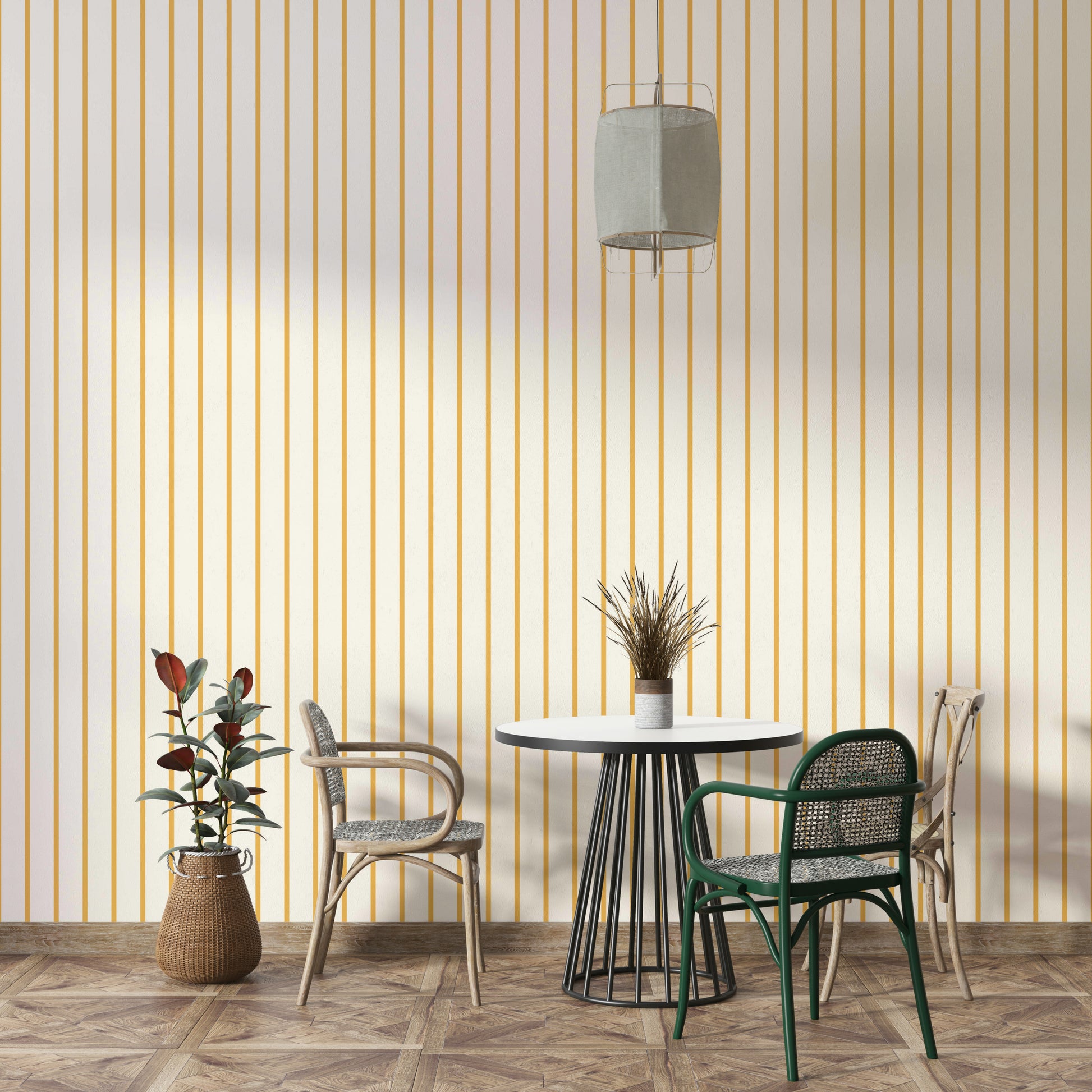 Golden hour wallpaper with clean vertical lines


