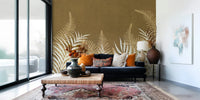 Into The Jungle Golden, luxurious, textured wallpaper, striking style.