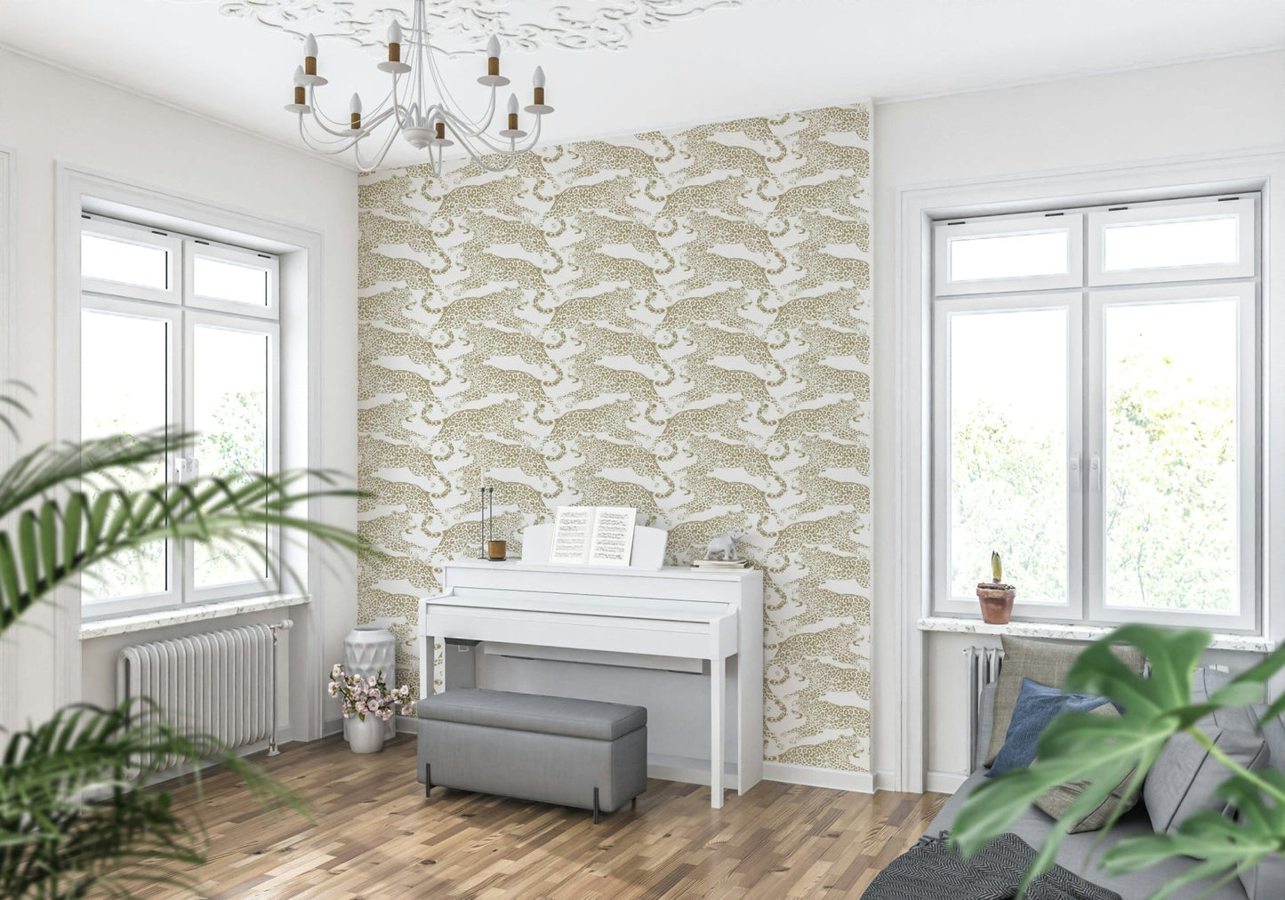Golden Leopard Dash Wallpaper⁠