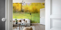 Golden Meadow Abstract Art - Vibrant Nature Landscape Print Wall Mural