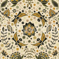 Leaf and insect pattern mural for walls

