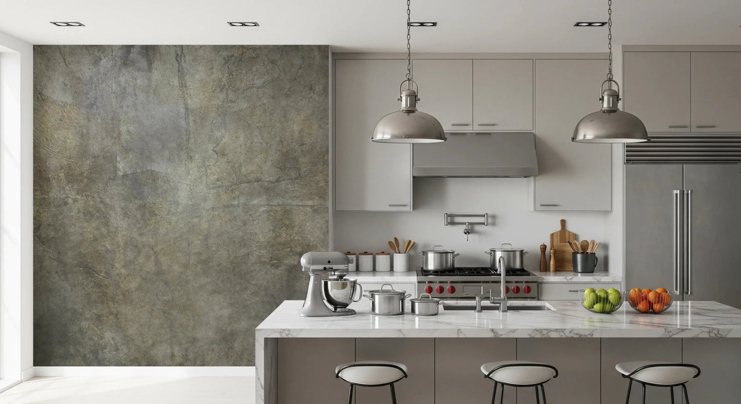 Golden Paper Collage Wall Mural