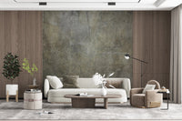 Golden Paper Collage Wall Mural