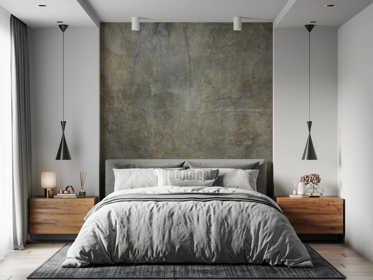 Golden Paper Collage Wall Mural