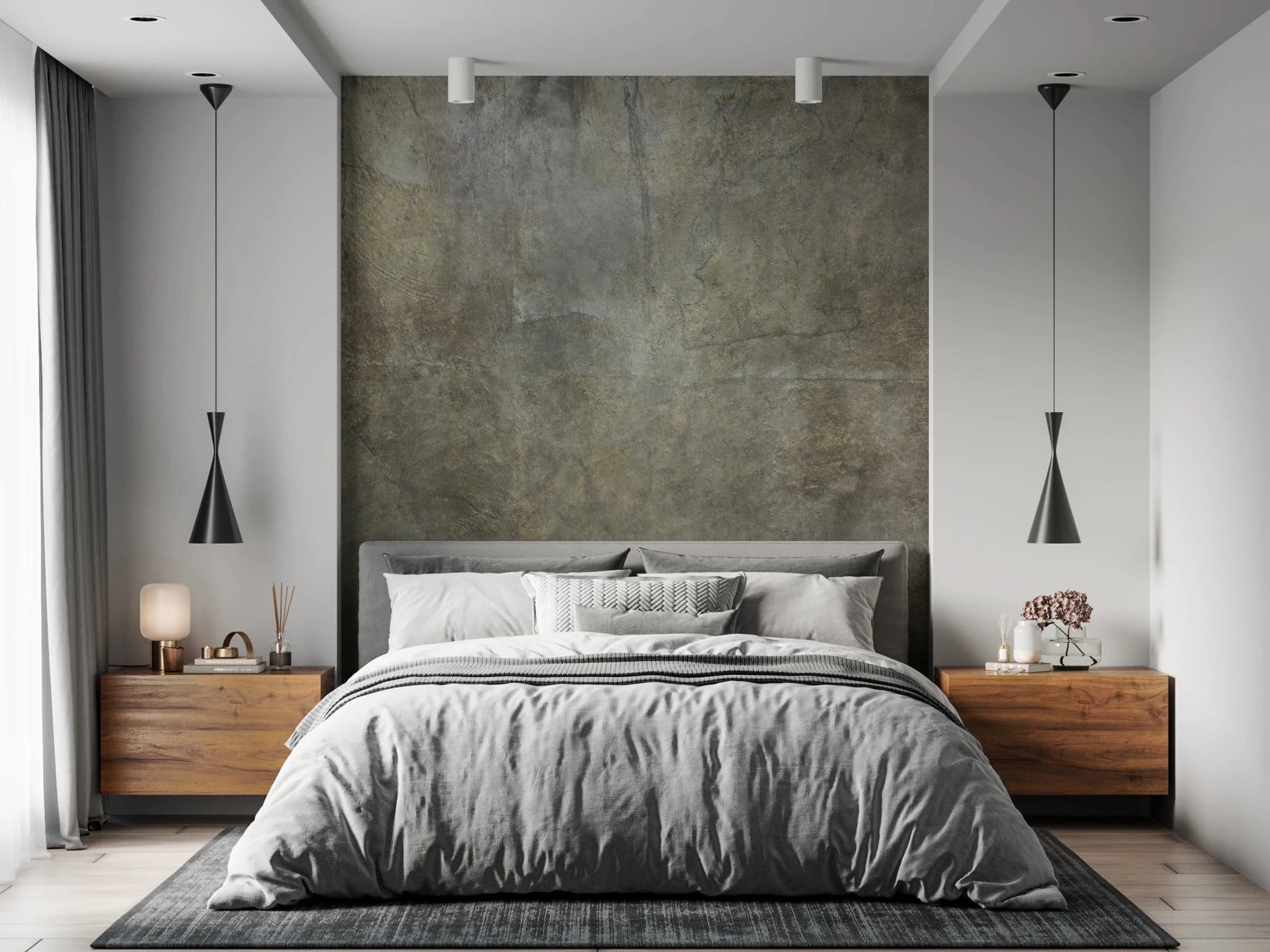 Golden Paper Collage Wall Mural