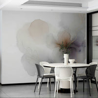 Bedroom accent wall mural, botanical leaves with golden vein color detail