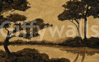 Golden Mist Waterscape Wall Mural -2887503